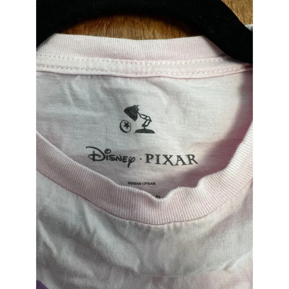Disney Pixar Up T-Shirt Womens‎ Small Pink Ellie Grape Soda Graphic Tee